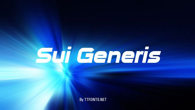 Sui Generis example